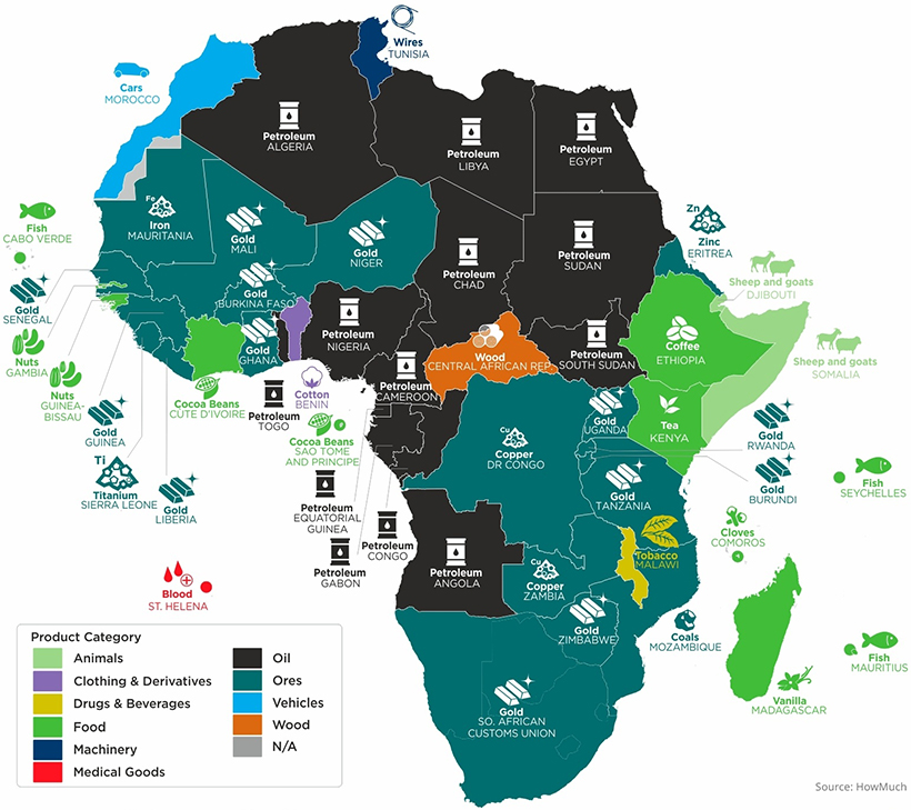 Mapped The Top Export in Every Country TheGeoPolity