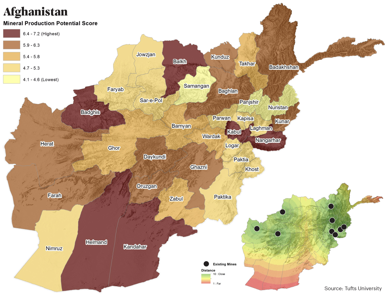 afghanistan mineral production potential